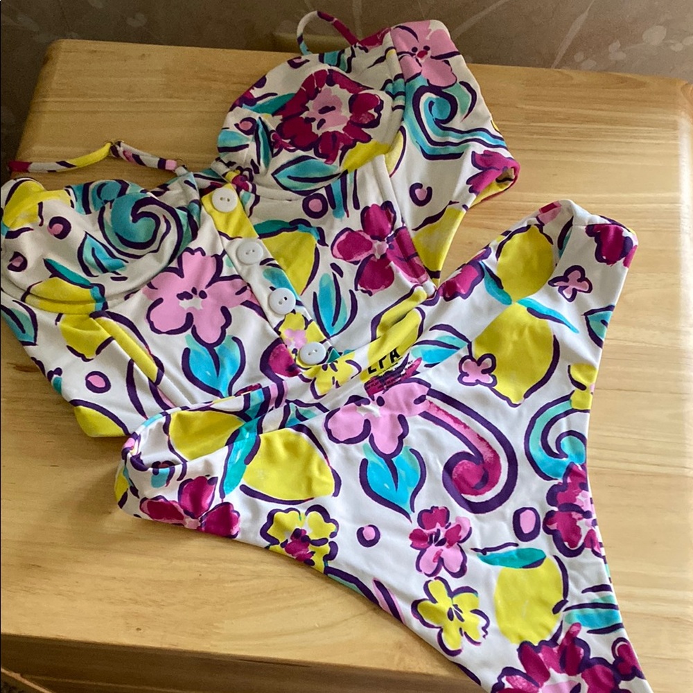 LPA Floral Bikini - Pink, Yellow, Blue